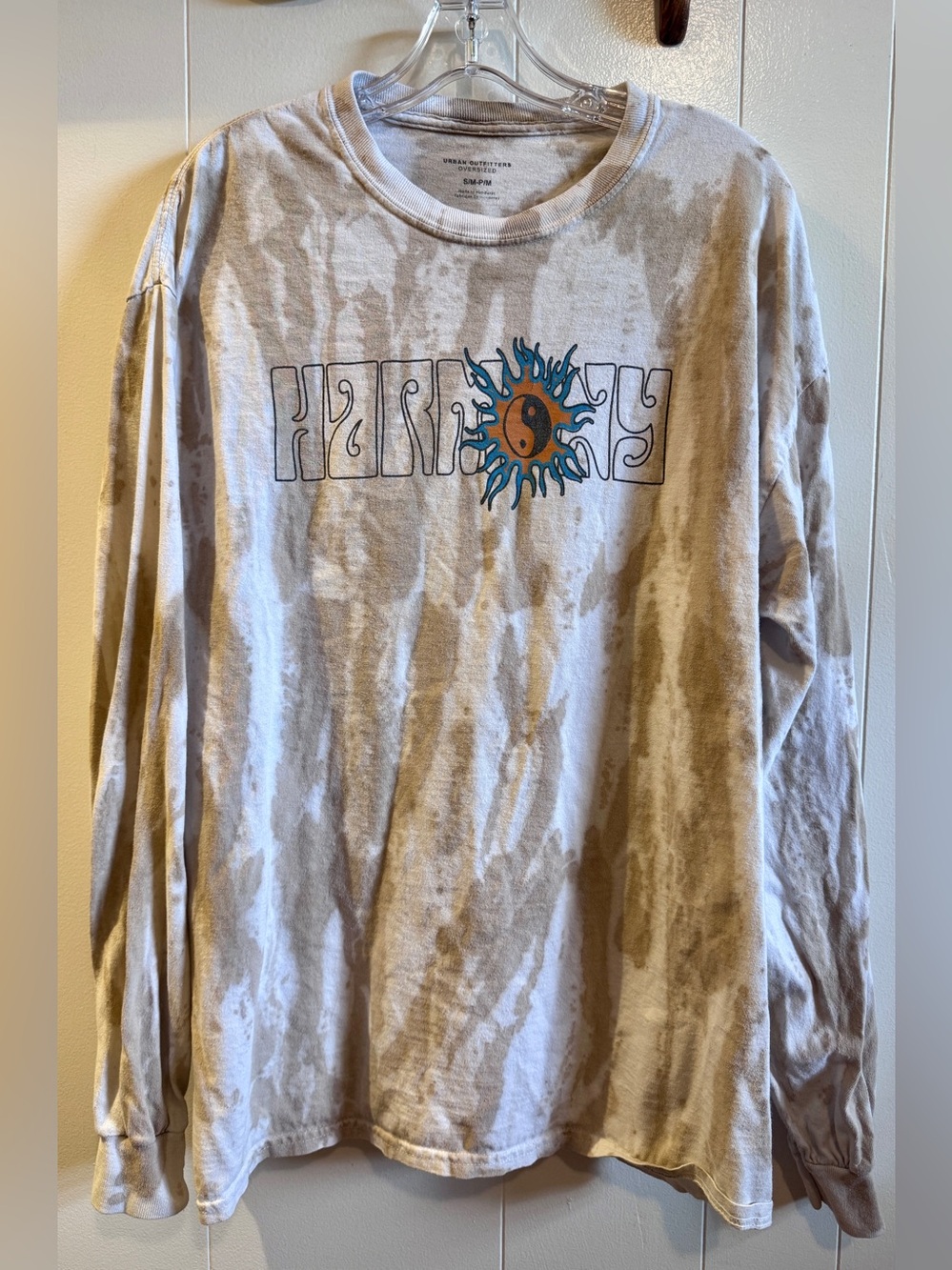Urban Outfitters Oversized Long Sleeve Tee with Blue & Orange Harmony Sun